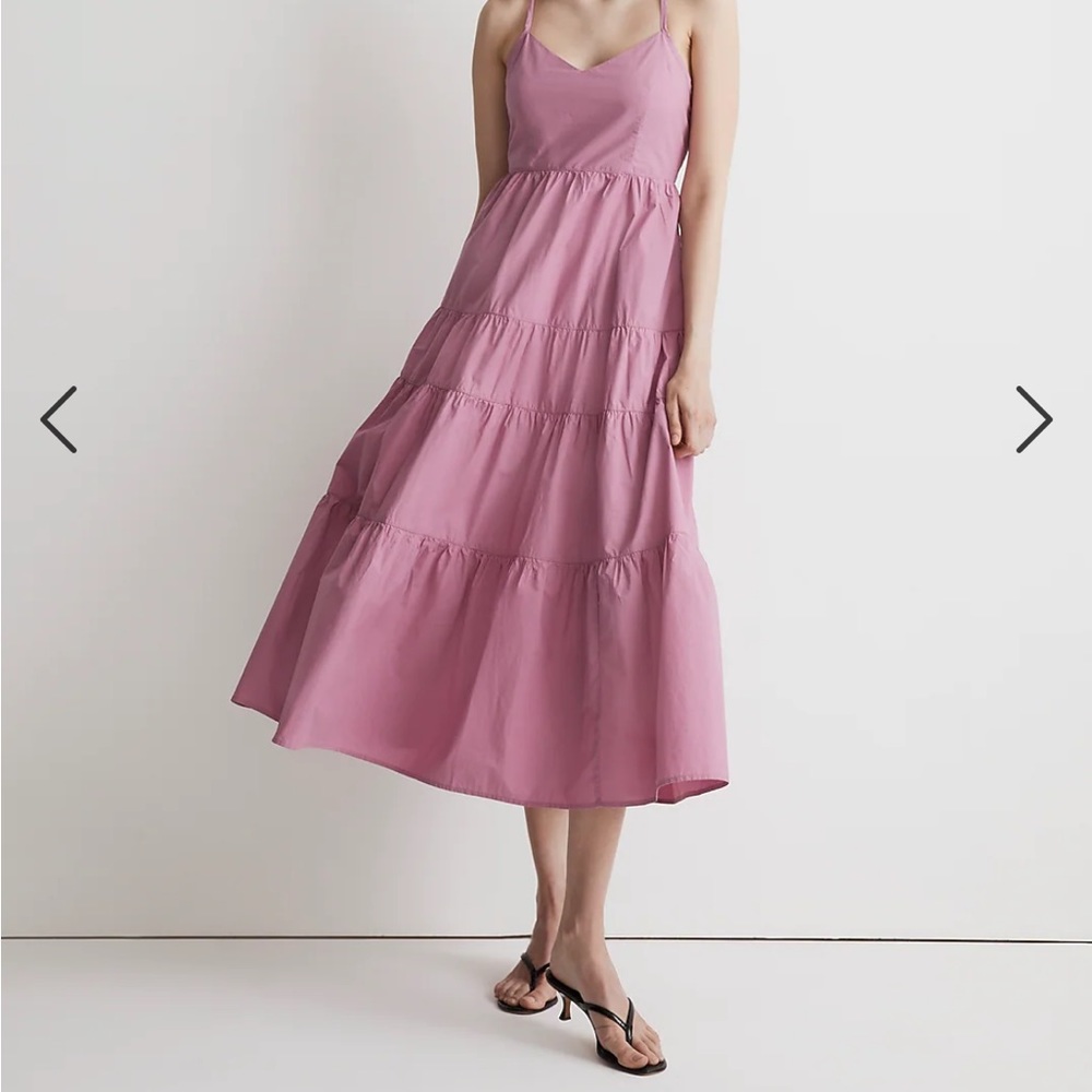 Madewell Pink Tiered Dress
